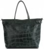 GEANȚĂ DIN PIELE shopper bag Vittoria Gotti verde de sticlă V691622